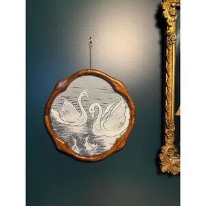 Vintage Swan Lace Wall Hanging